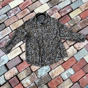 Roz and Ali leopard print blouse size 1x